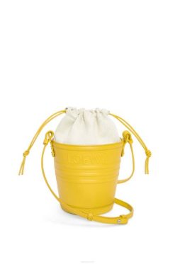 amarelo 80ZJ230 mulheres bolso jardineiro em couro de bezerro Loewe