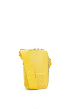 amarelo 80ZJ614 homens bolso transversal vertical em couro de bezerro acetinado Loewe