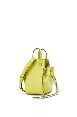 amarelo limão 80ZJ297 mulheres mini cordão de rede em couro de bezerro clássico Loewe