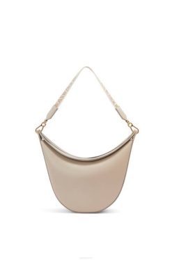 aveia leve 80ZJ522 mulheres bolsa luna em couro de bezerro acetinado e jacquard Loewe