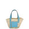 azul claro 80ZJ57 mulheres sacolinha em folha de palmeira e couro de bezerro Loewe