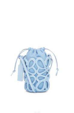 azul empoeirado 80ZJ576 mulheres bolso inflado anagrama em borracha de espuma leve Loewe