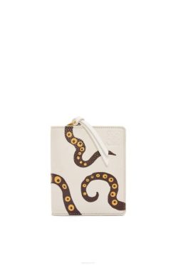 Braco suave 80ZJ1304 mulheres carteira compacta com zíper polvo em bezerro clássico Loewe