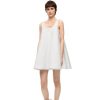 branco 80ZJ1034 mulheres vestido trapézio em algodão Loewe