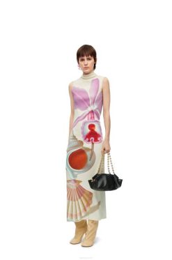branco/multicolorido 80ZJ1036 mulheres vestido tubinho maruja mallo em algodão Loewe