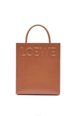 bronzeado 80ZJ115 mulheres bolsa a4 padrão em couro de bezerro elegante Loewe
