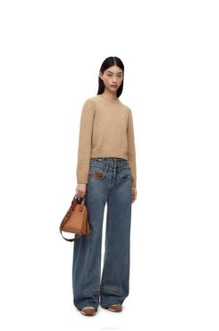 camelo 80ZJ980 mulheres camisola em lã Loewe