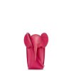 esmalte vermelho rubi 80ZJ604 mulheres bolso de elefante em couro de bezerro clássico Loewe