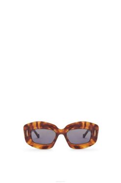 havana inflamada 80ZJ1432 mulheres óculos de sol de tela em acetato Loewe
