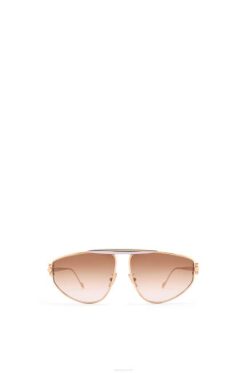 inverno marrom 80ZJ1448 mulheres spoiler novos óculos de sol aviador em metal Loewe