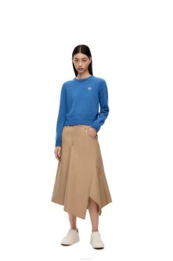 jeans azul 80ZJ981 mulheres camisola em lã Loewe