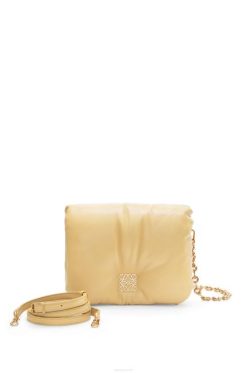 manteiga 80ZJ380 mulheres bolsa puffer goya em couro de cordeiro napa brilhante Loewe