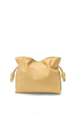 manteiga escura 80ZJ363 mulheres clutch flamenca em couro de bezerro nappa Loewe