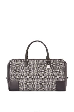 marinho/preto 80ZJ149 homens bolsa amazona 44 em jacquard anagrama e couro de bezerro Loewe