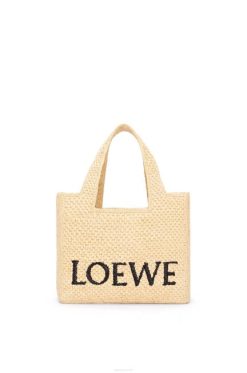 natural 80ZJ33 mulheres bolsa pequena fonte em ráfia Loewe