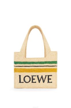 natural/multicolorido 80ZJ14 mulheres bolsa fonte listrada em ráfia Loewe