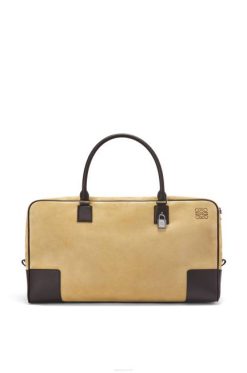ouro/marrom chocolate 80ZJ160 homens bolsa amazona 44 em camurça e couro de bezerro Loewe