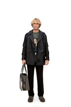 preto 80ZJ1107 mulheres uivar pavão em nappa Loewe