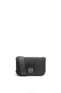 preto 80ZJ311 mulheres bolsa puffer goya em nylon Loewe