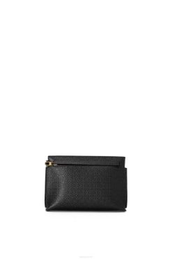 preto 80ZJ610 mulheres bolsa mini repeat t em couro de bezerro de seda com relevo Loewe