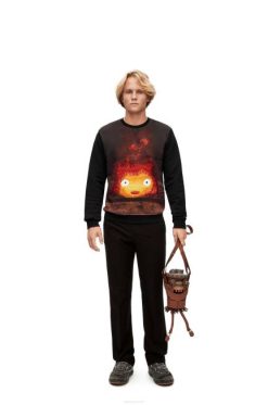 preto/multicolorido 80ZJ843 mulheres moletom calcifer em algodão Loewe