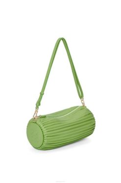 Primavera verde 80ZJ399 mulheres bolsa pulseira em napa plissada Loewe