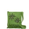 verde 80ZJ231 homens bolsa transversal com franjas em algodão orgânico Loewe