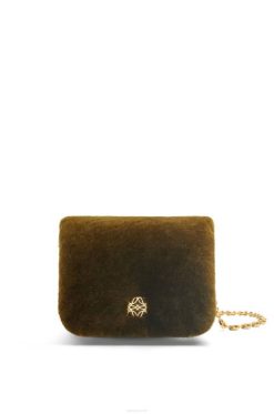 verde caqui 80ZJ468 mulheres bolsa puffer goya em shearling Loewe