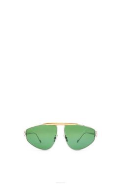 verde escuro 80ZJ1449 mulheres spoiler novos óculos de sol aviador em metal Loewe