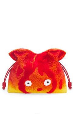 vermelho 80ZJ444 mulheres clutch calcifer xl flamenco em shearling Loewe