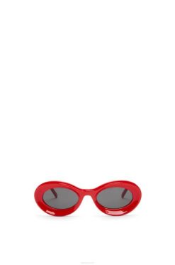 vermelho brilhante 80ZJ1458 mulheres óculos de sol em acetato Loewe